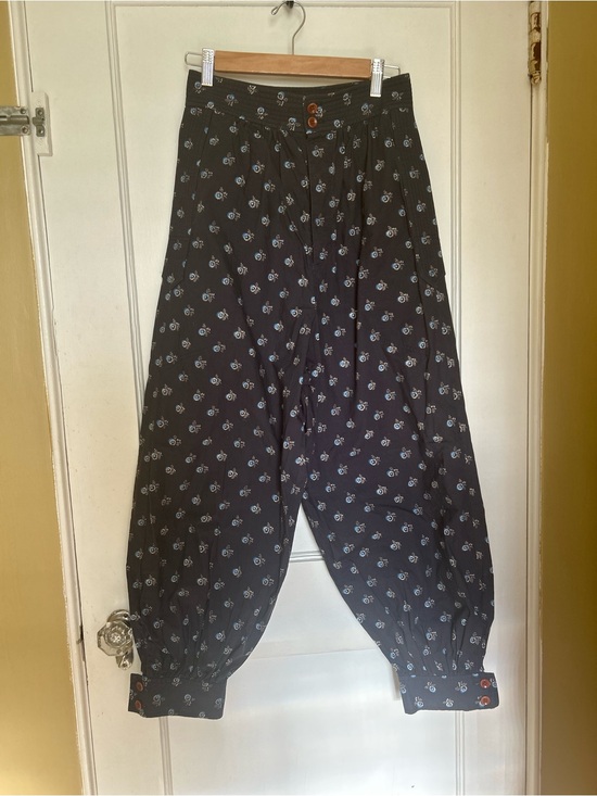 Caron Callahan Pants - Caron Callahan navy Floral Print Balloon Pants